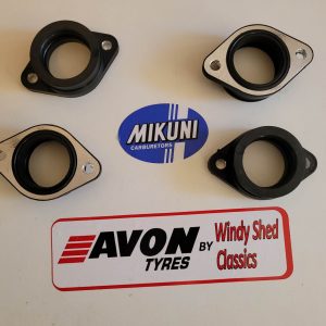 X2 MIKUNI 38MM INLET STUBS TZ350 THESE ARE NOT CHEAP COPIES